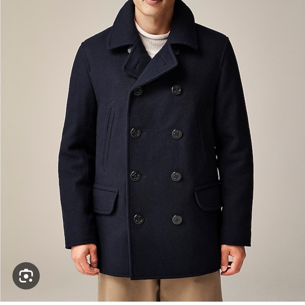 NWT J Crew Dock peacoat in wool blend with PrimaLoft